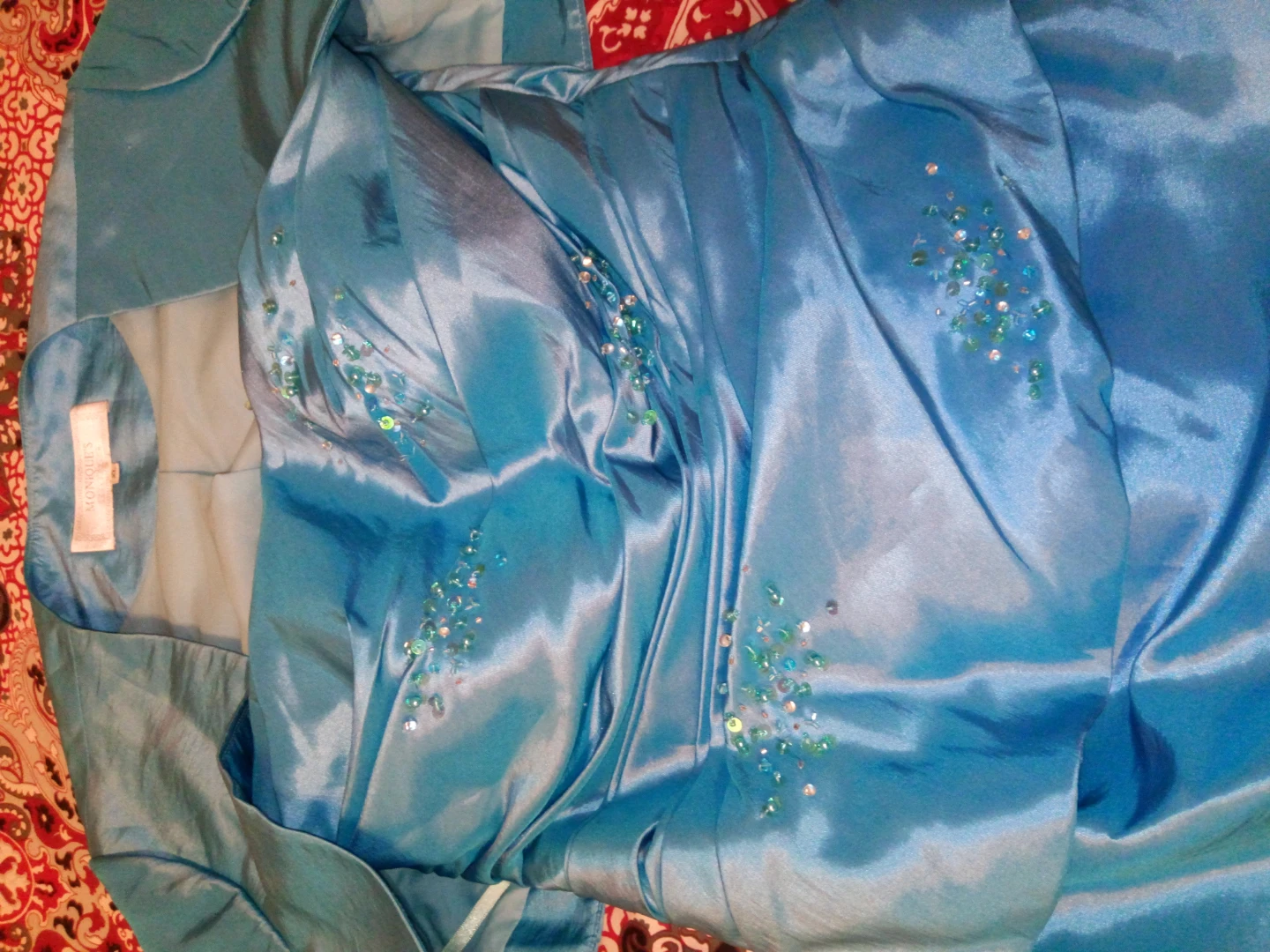Monique's Blue Embellished Evening Gown - photo 4