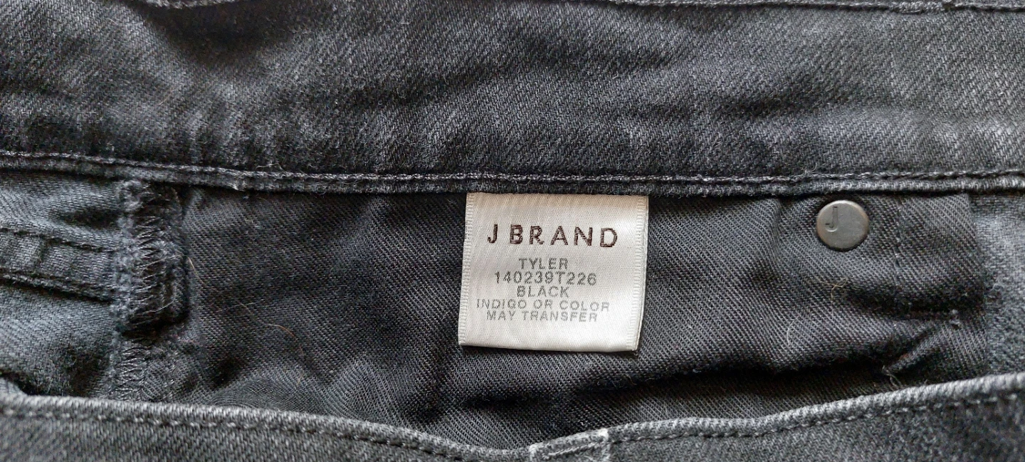 J Brand Tyler Black Jeans Size 32 - photo 2