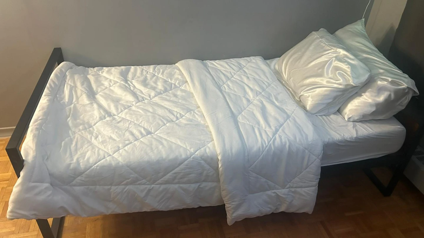 Twin Bed Frame with Wood Accents - photo 2