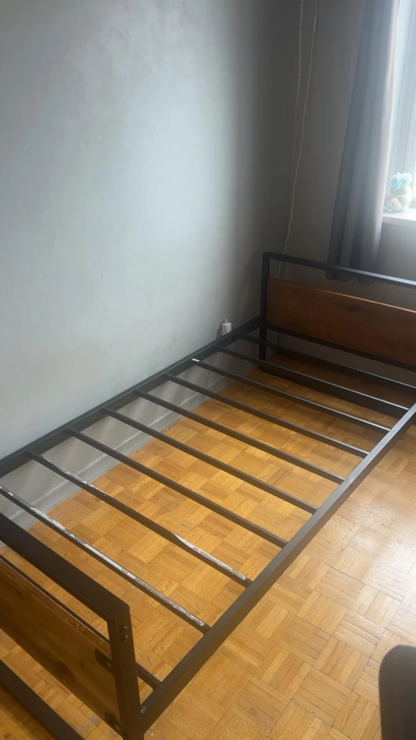 Twin Bed Frame with Wood Accents - photo 3