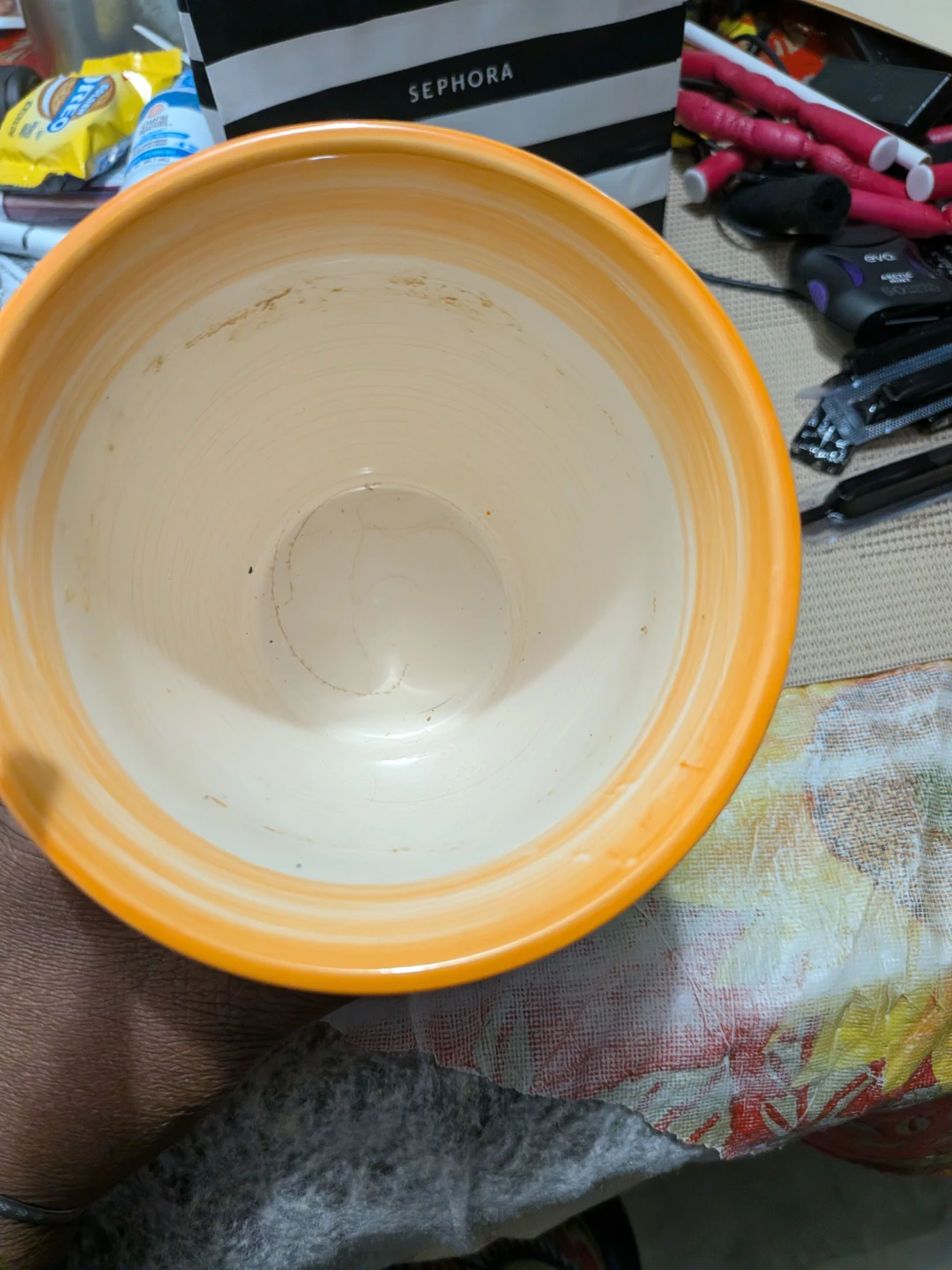 Trader Joe's Orange Swirl Ceramic Pot - photo 4