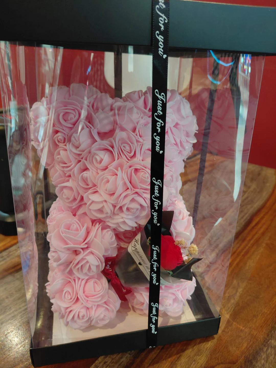 Pink Rose Teddy Bear with Gift Box - photo 3