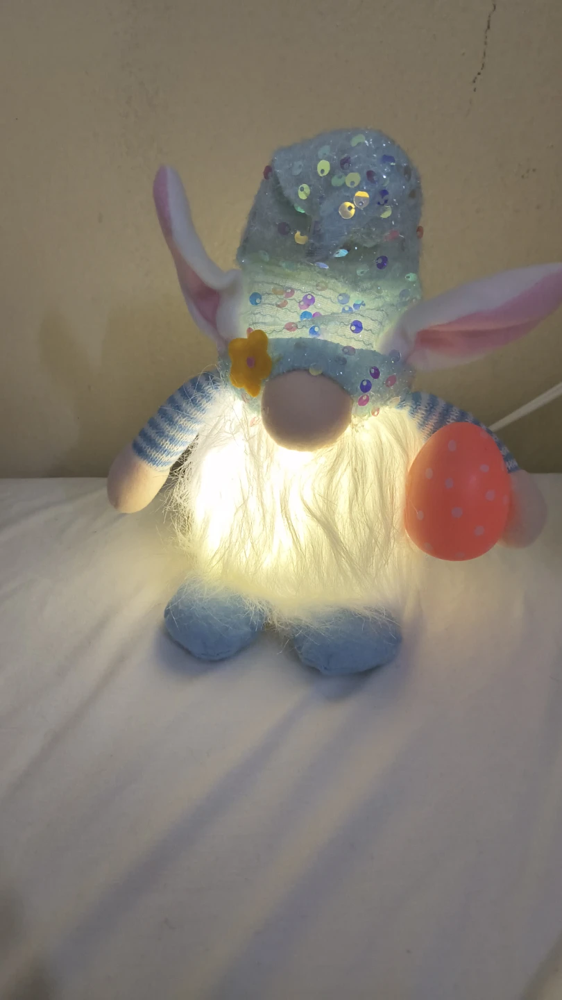 Light-Up Easter Gnomes with Eggs (Set of 2) - photo 2