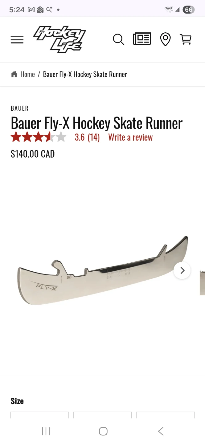 Bauer Fly-X Hockey Skate Runner 272 (8-8.5)