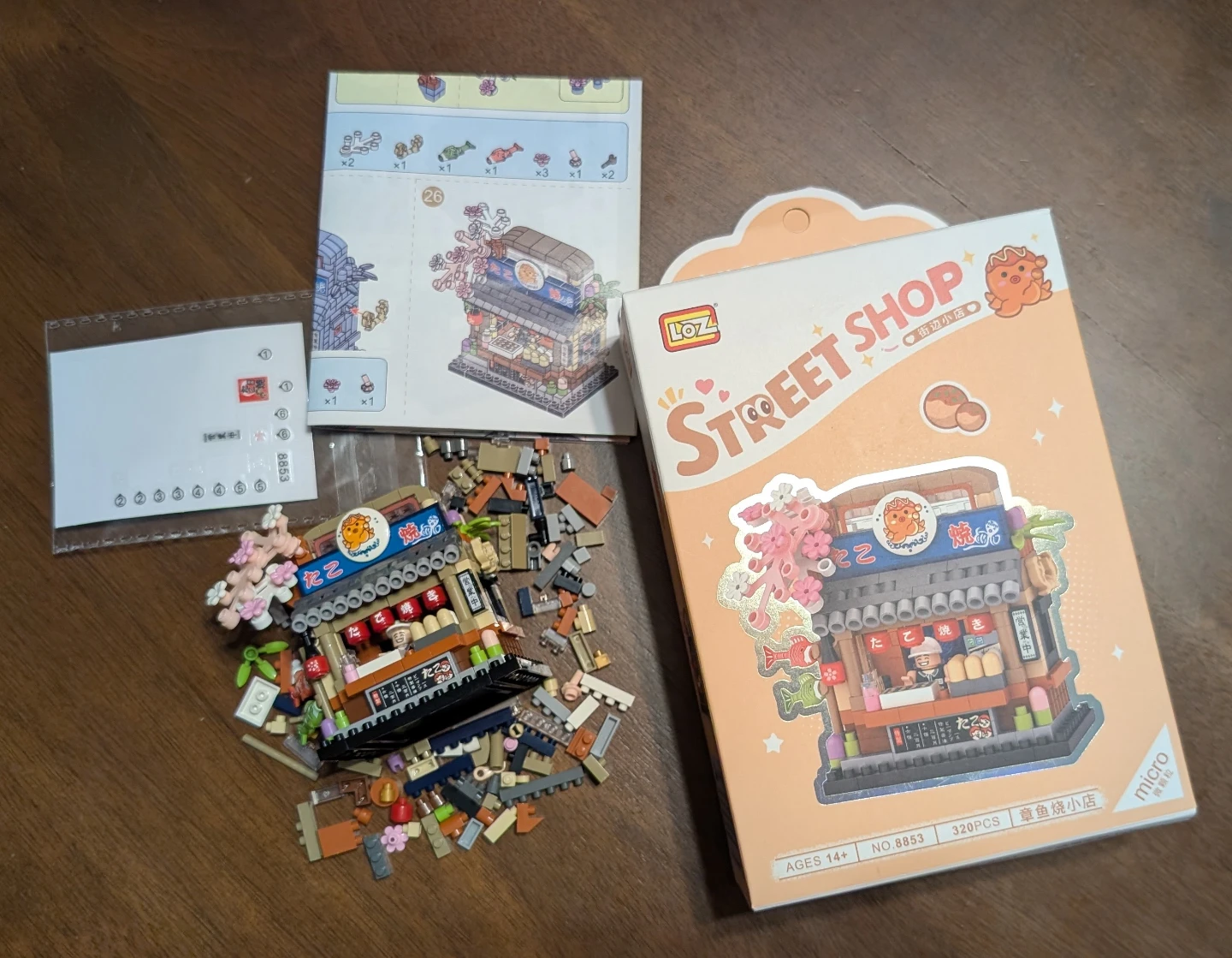 [Assembled] Micro Block Building Toy - Japanese takoyaki store - photo 2