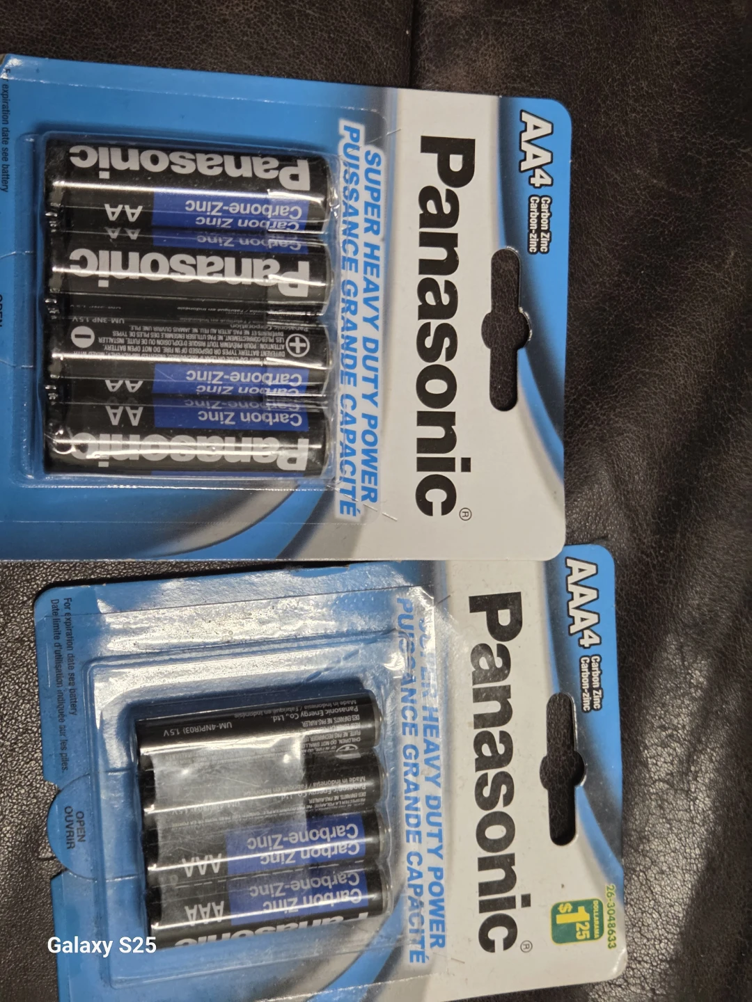 Panasonic AA & AAA Carbon-Zinc Batteries - 4 Pack Each