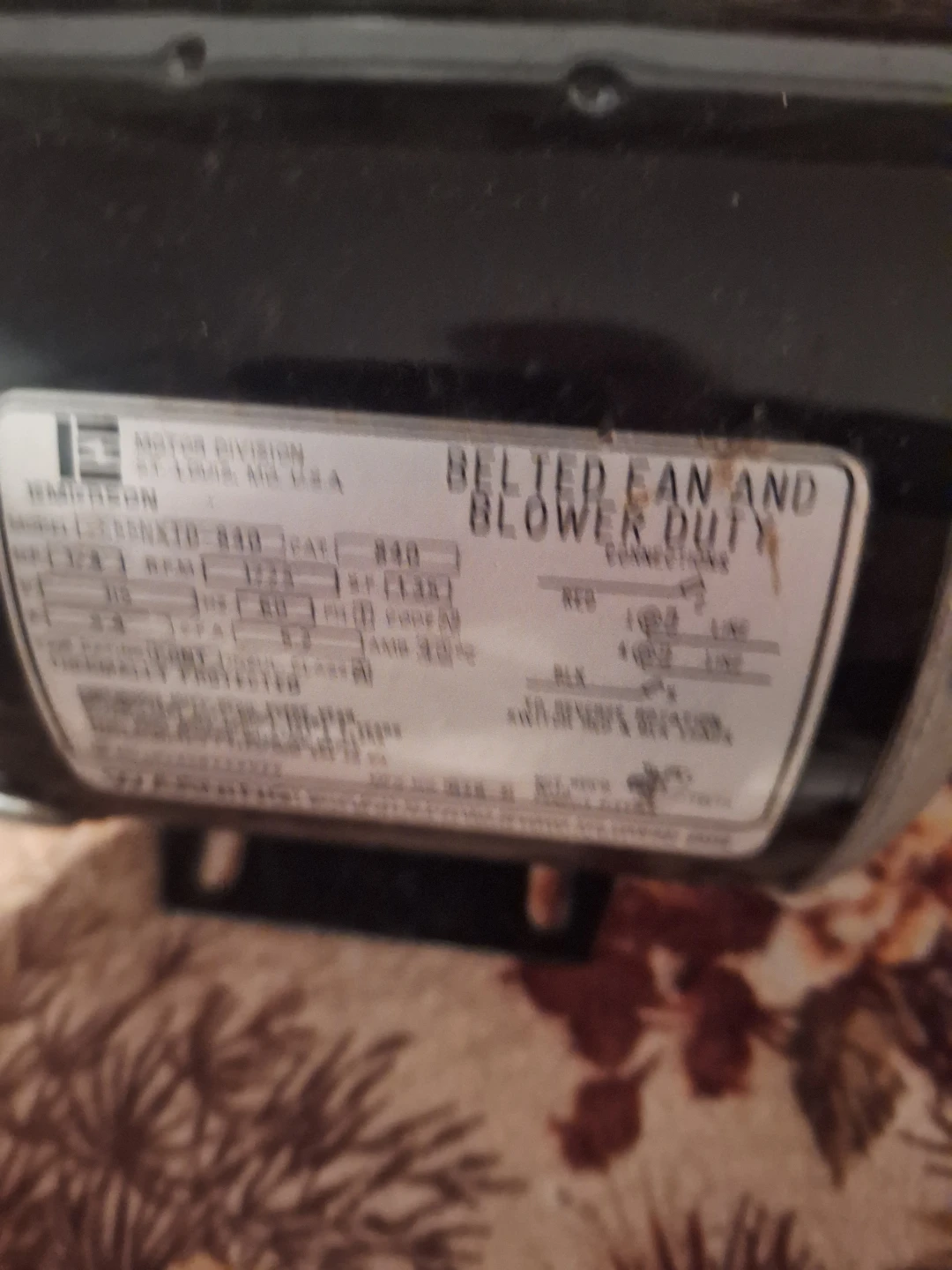 Emerson Belted Fan and Blower Duty Motor - photo 2