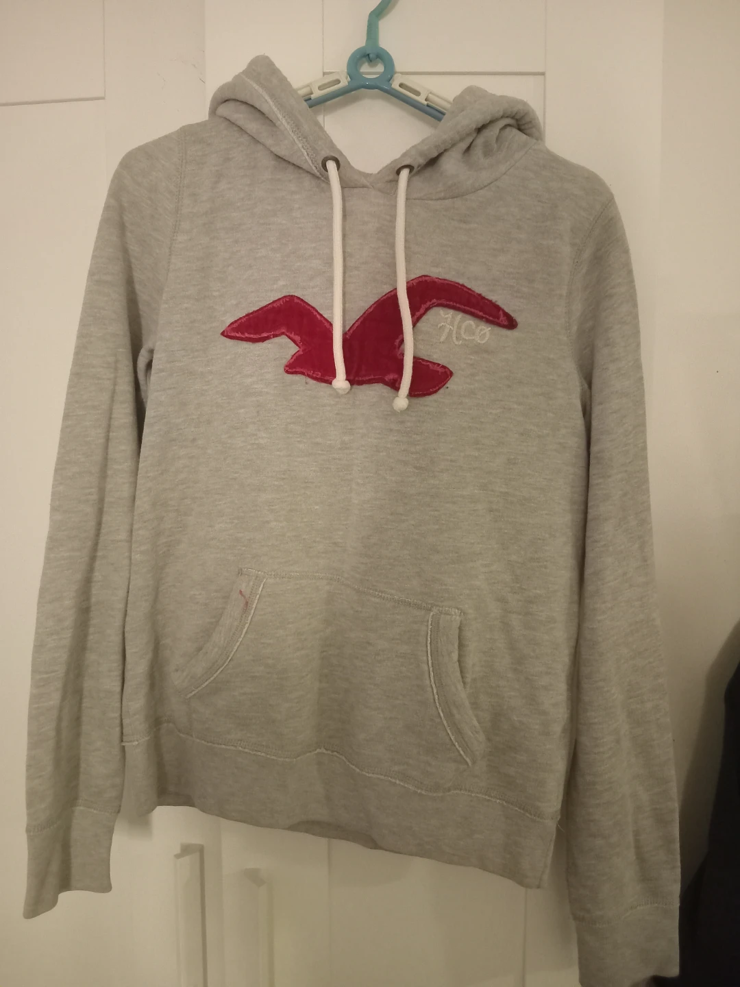 Hollister Grey Hoodie with Bird Logo