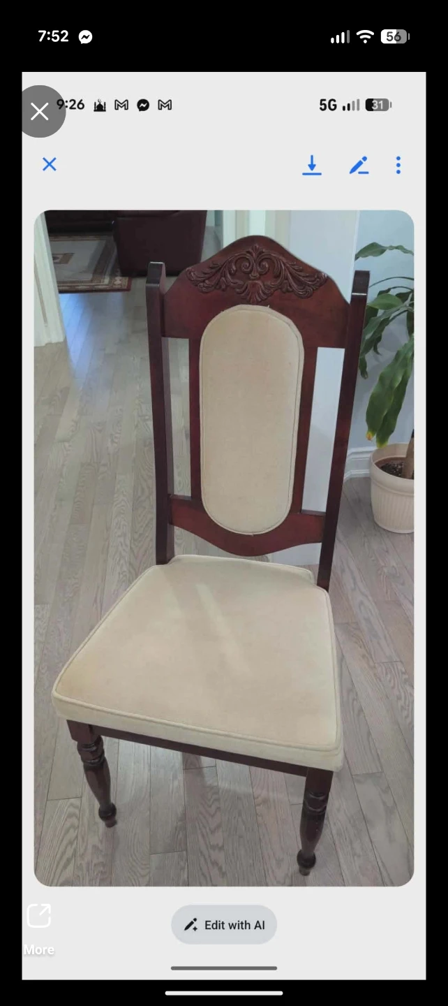 Wooden Dining Table with 6 Chairs - photo 5