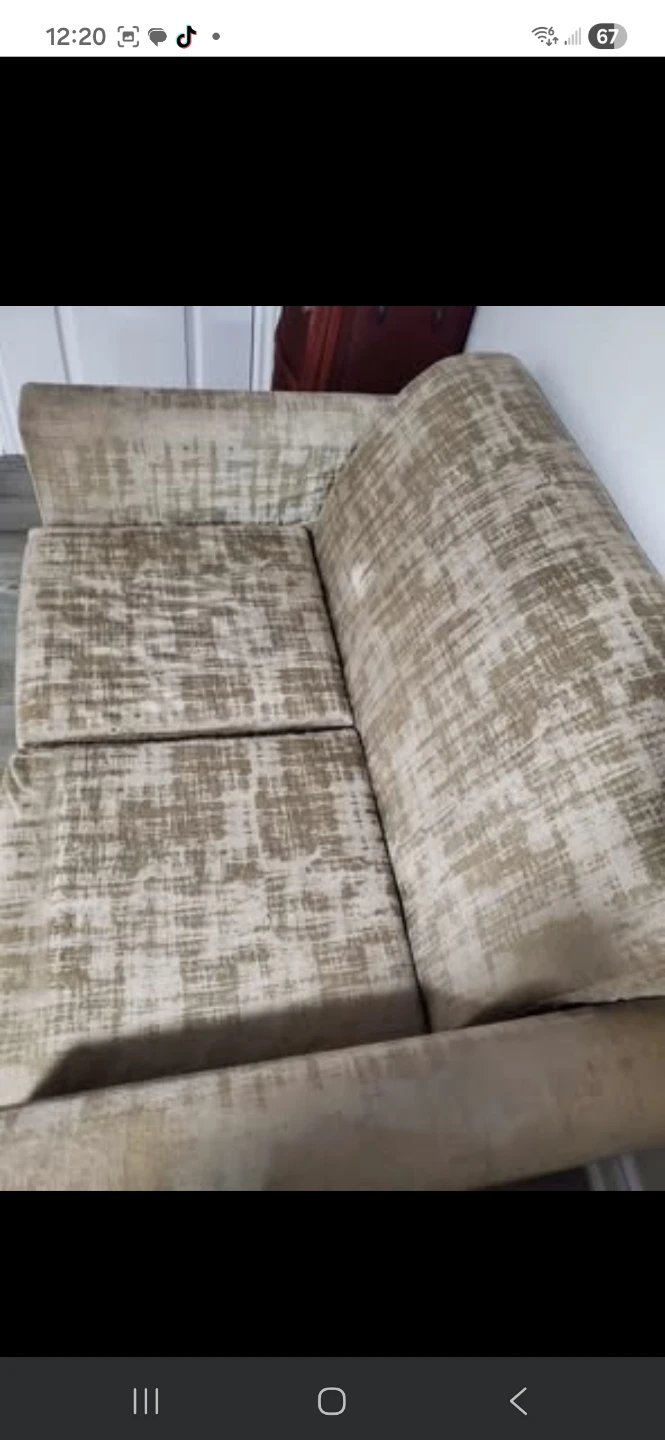 Sofa - Beige Patterned Fabric