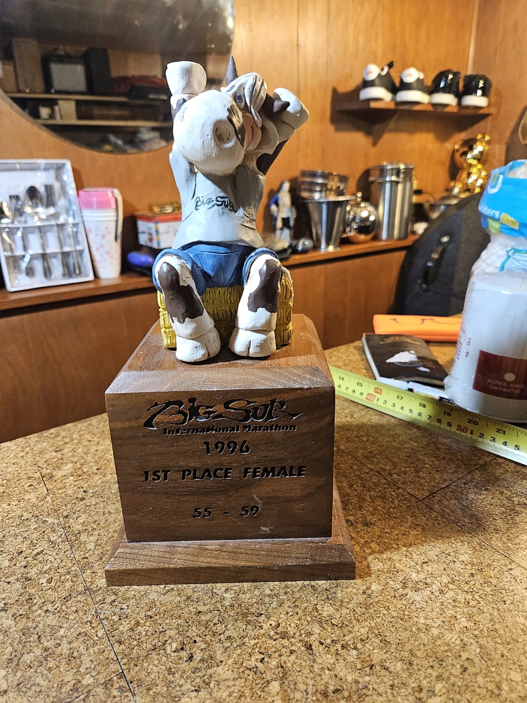 Big Sur International Marathon 1996 1st Place Female Trophy - photo 2