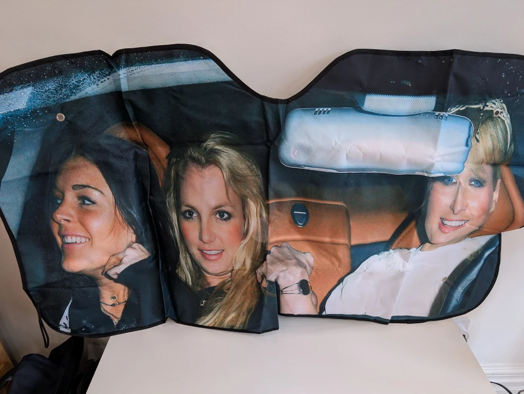 Car Sun Shade with Lindsay Lohan, Britney Spears, Paris Hilton
