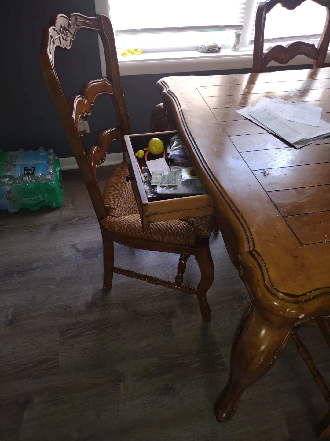 Wooden Dining Table and Chairs Set - photo 4