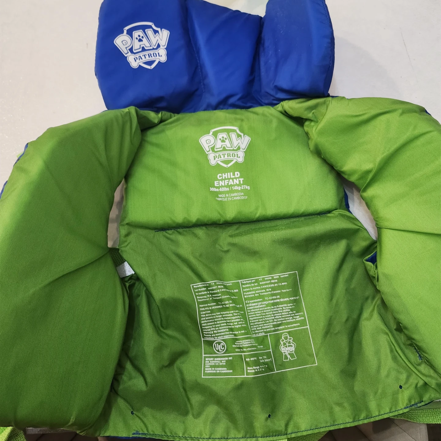 Paw Patrol Child Life Jacket Vest