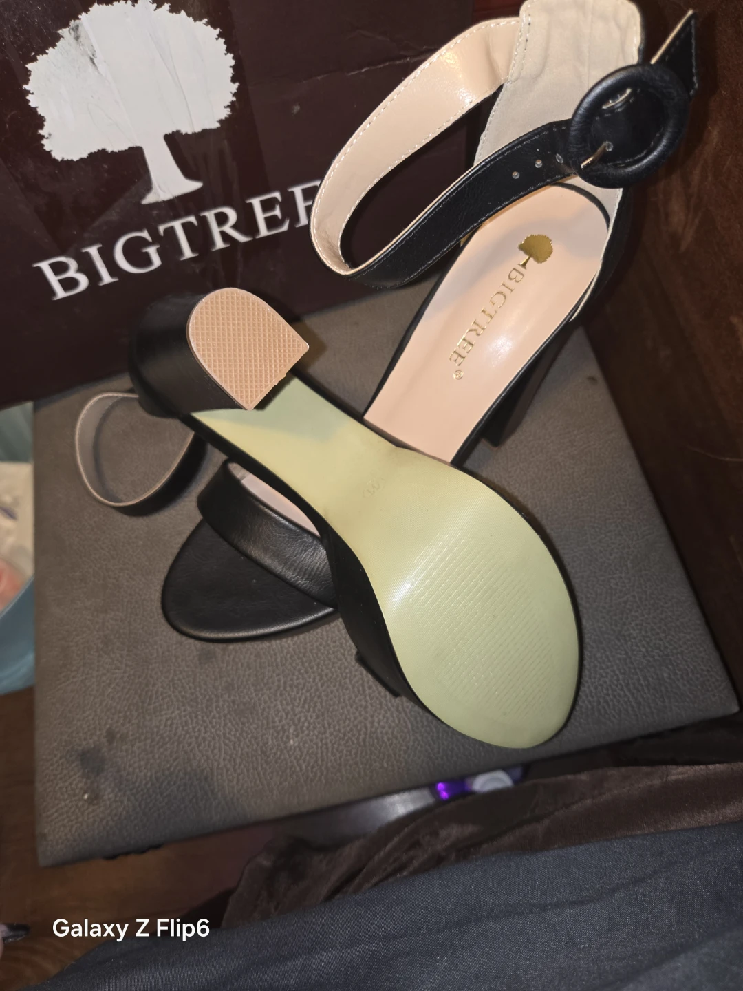 BIGTREE Black Chunky Heels Size 41 - photo 2