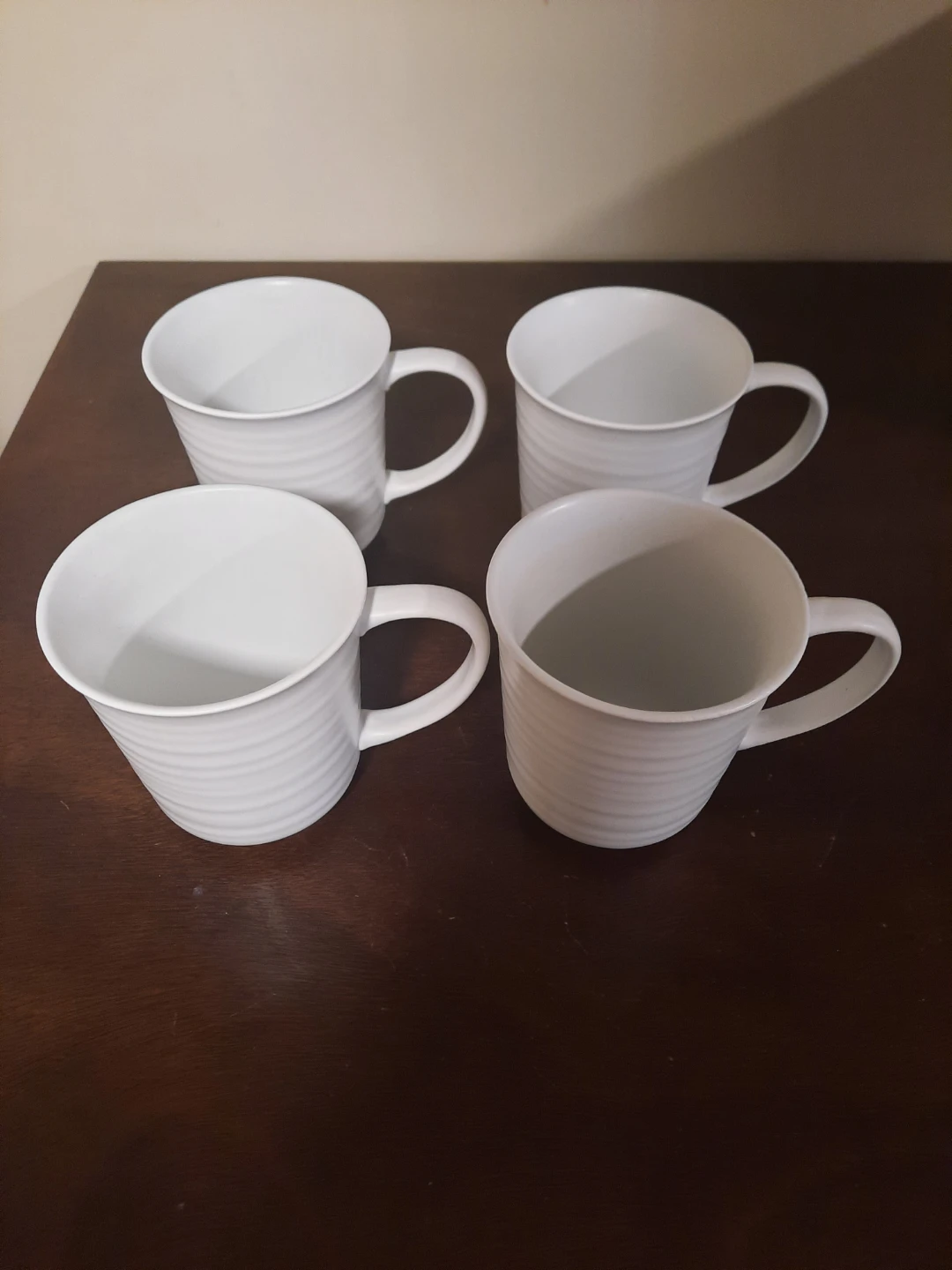 Elanze White Matte Stoneware Mugs - Set of 4 - photo 2