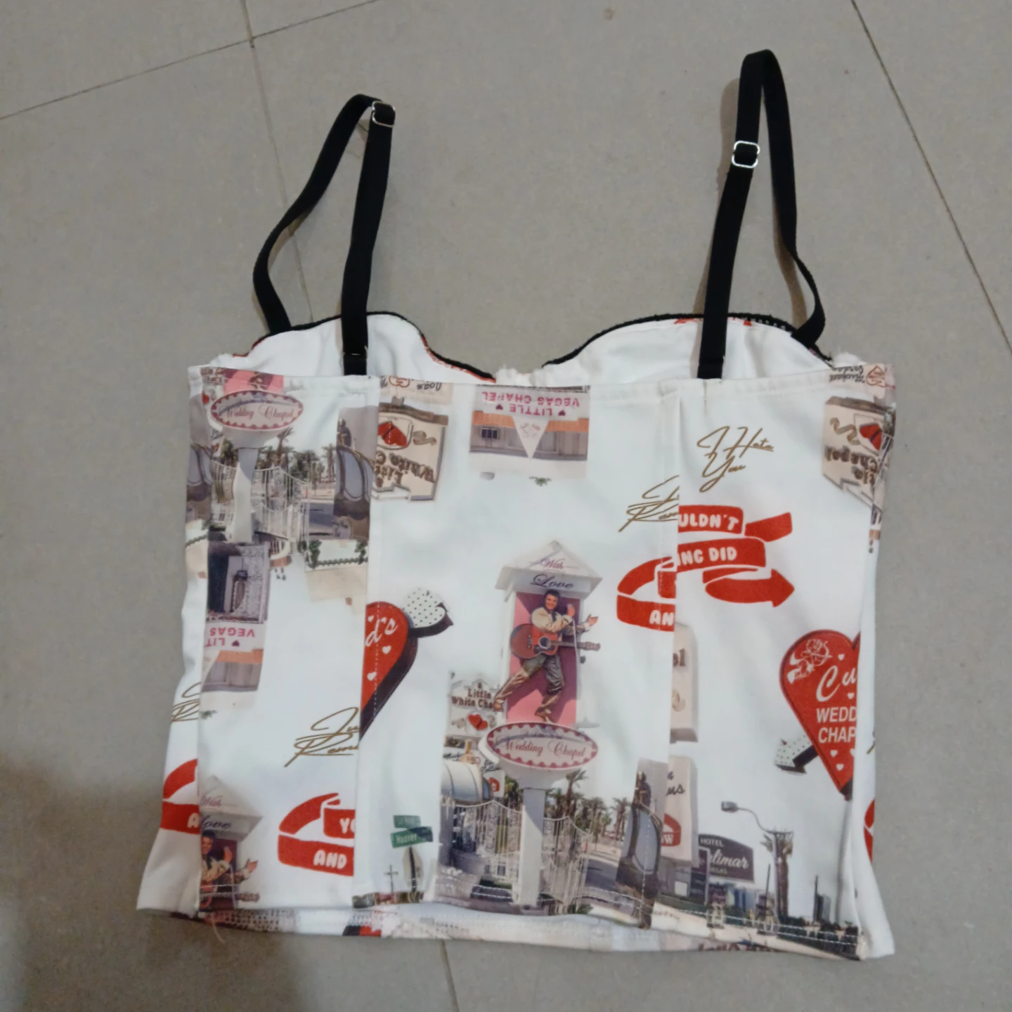Edikted White Graphic Corset Top - photo 2