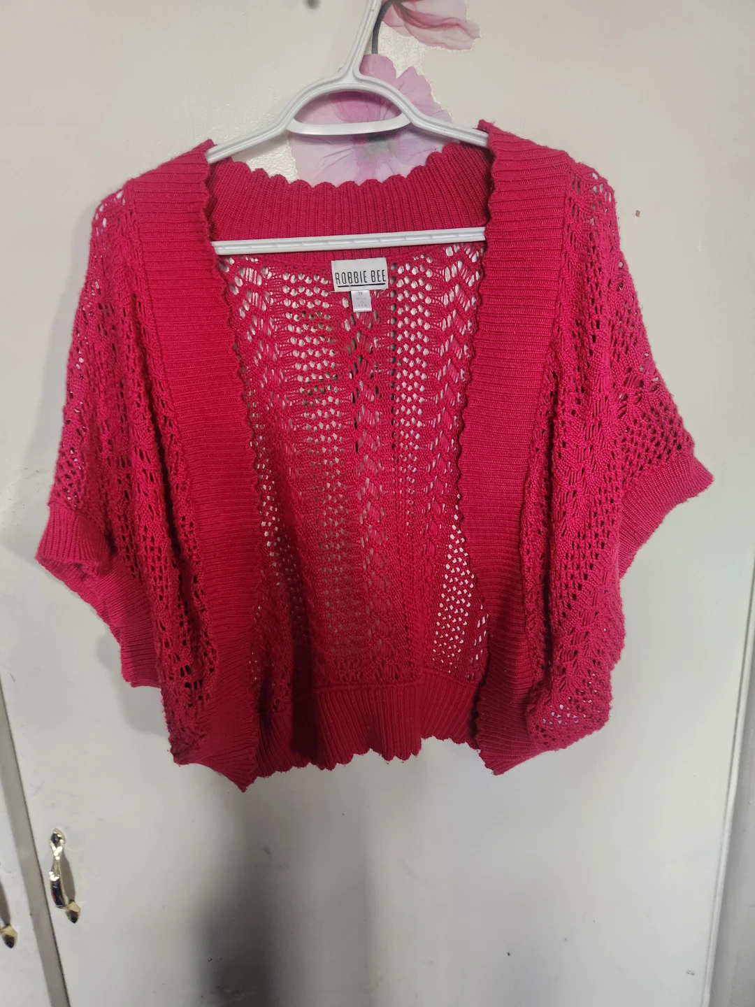 Robbie Bee Pink Cropped Cardigan - Size 3X - photo 2