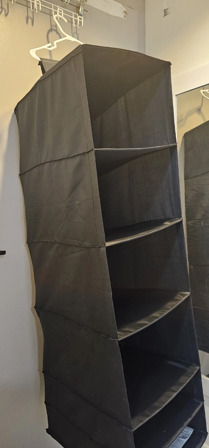Black 6-Shelf Hanging Closet Organizer - photo 2