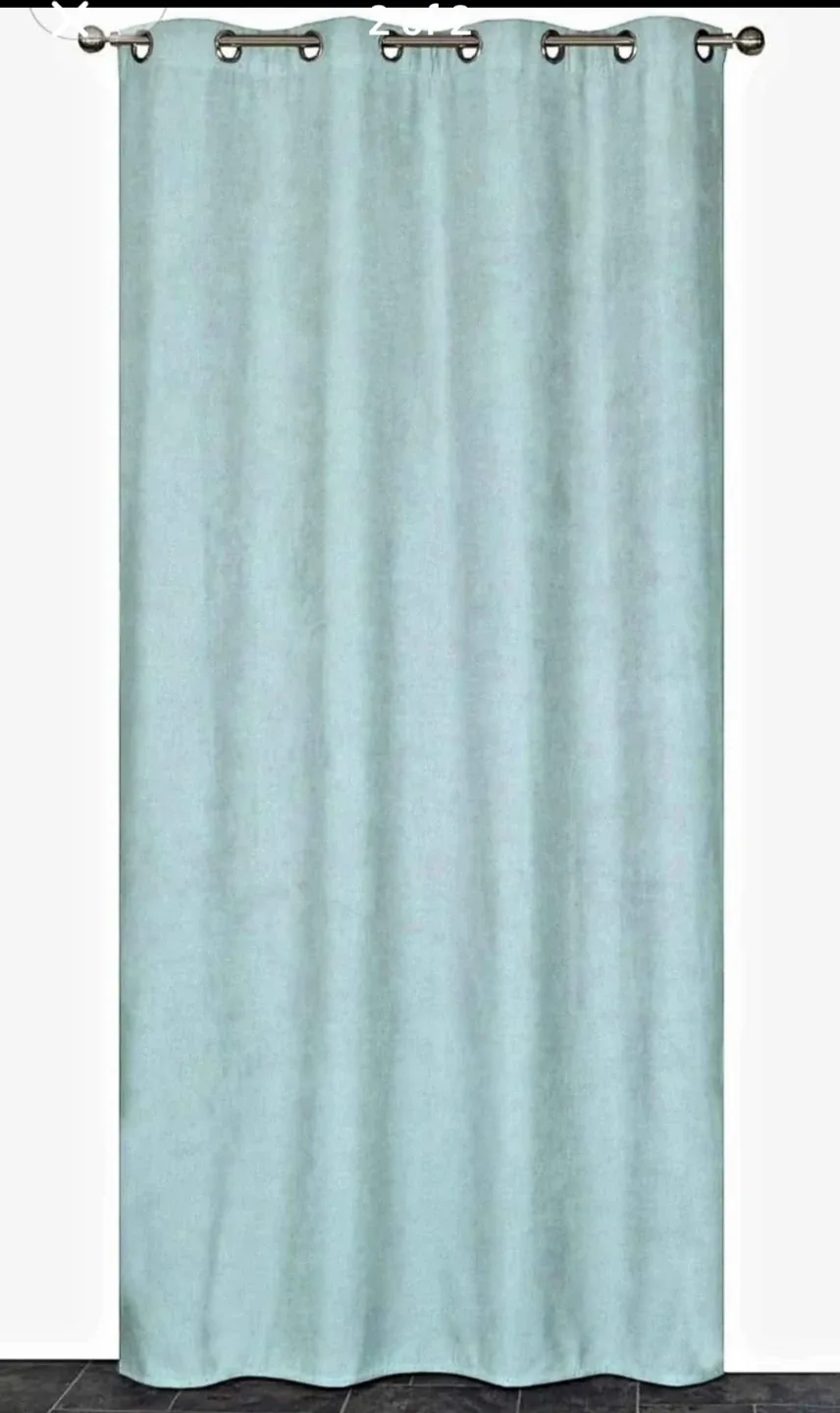 Light Blue Damask Pattern Curtain