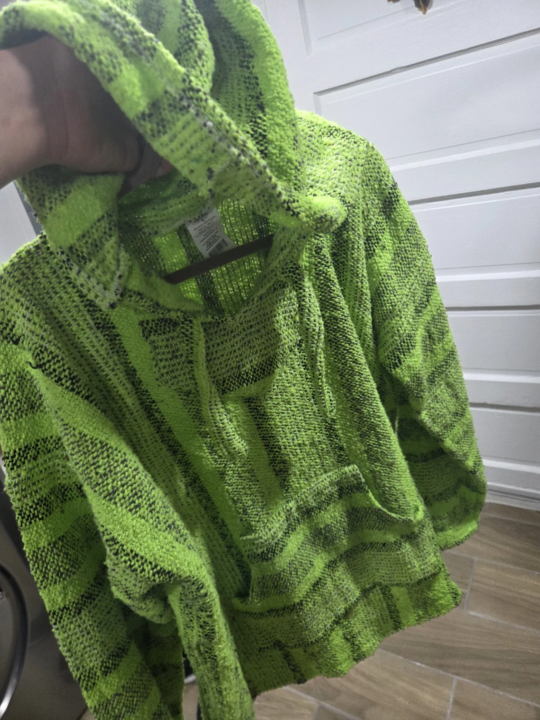 Bright Green Striped Baja Hoodie - photo 5