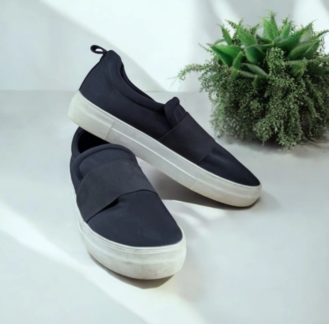 Black Slip-On Sneakers
