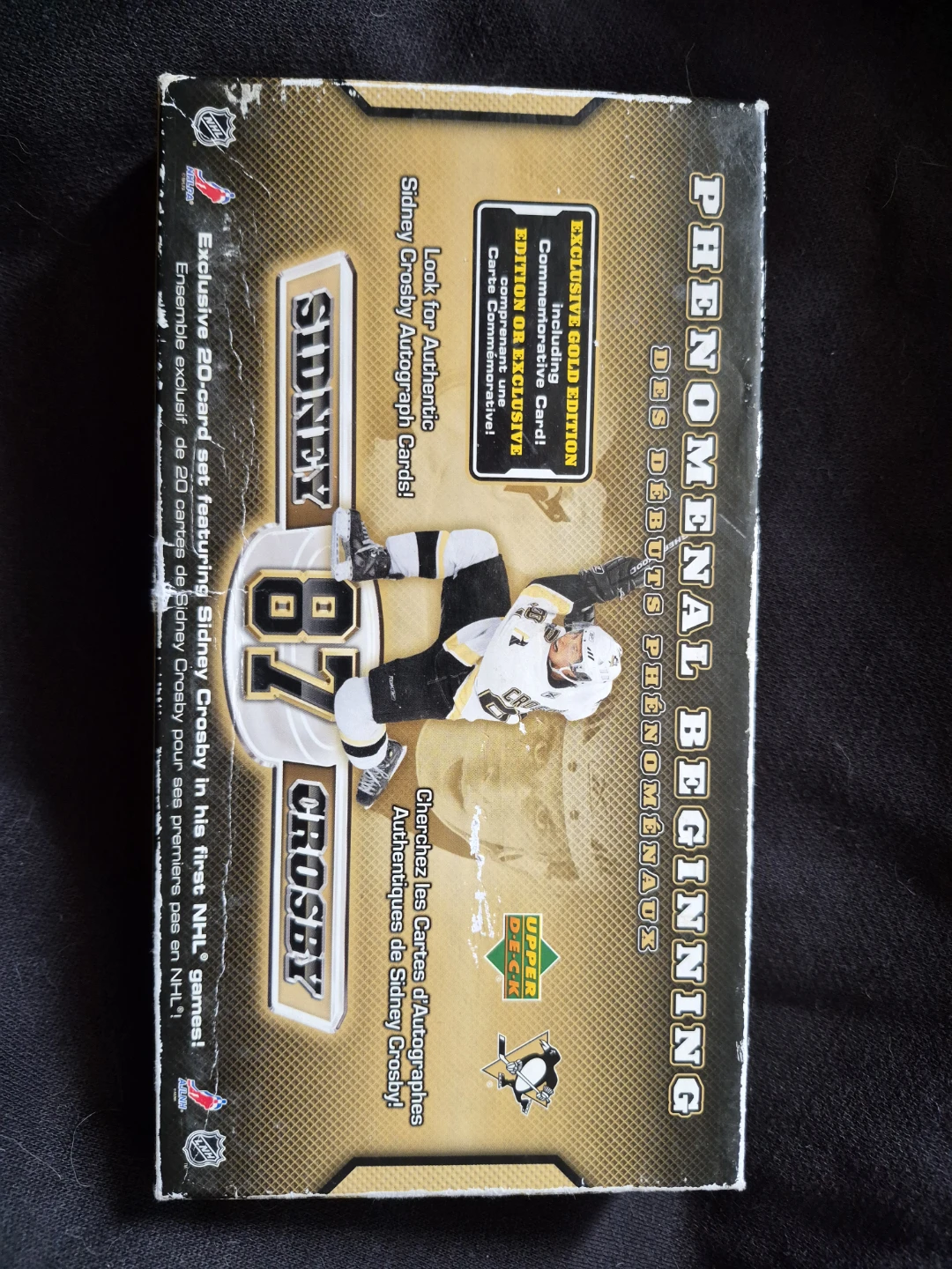 Upper Deck Sidney Crosby Phenomenal Beginnings Trading Card Box