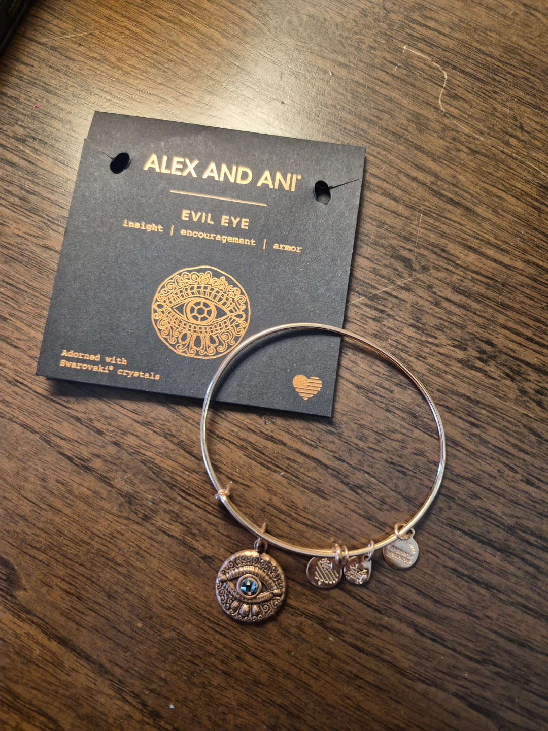 Alex and Ani Evil Eye Charm Bangle Bracelet