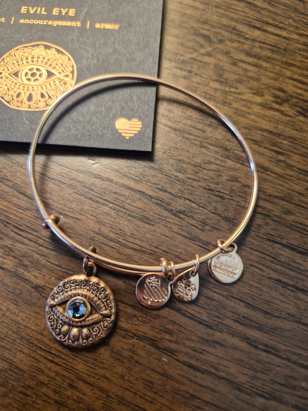 Alex and Ani Evil Eye Charm Bangle Bracelet - photo 2
