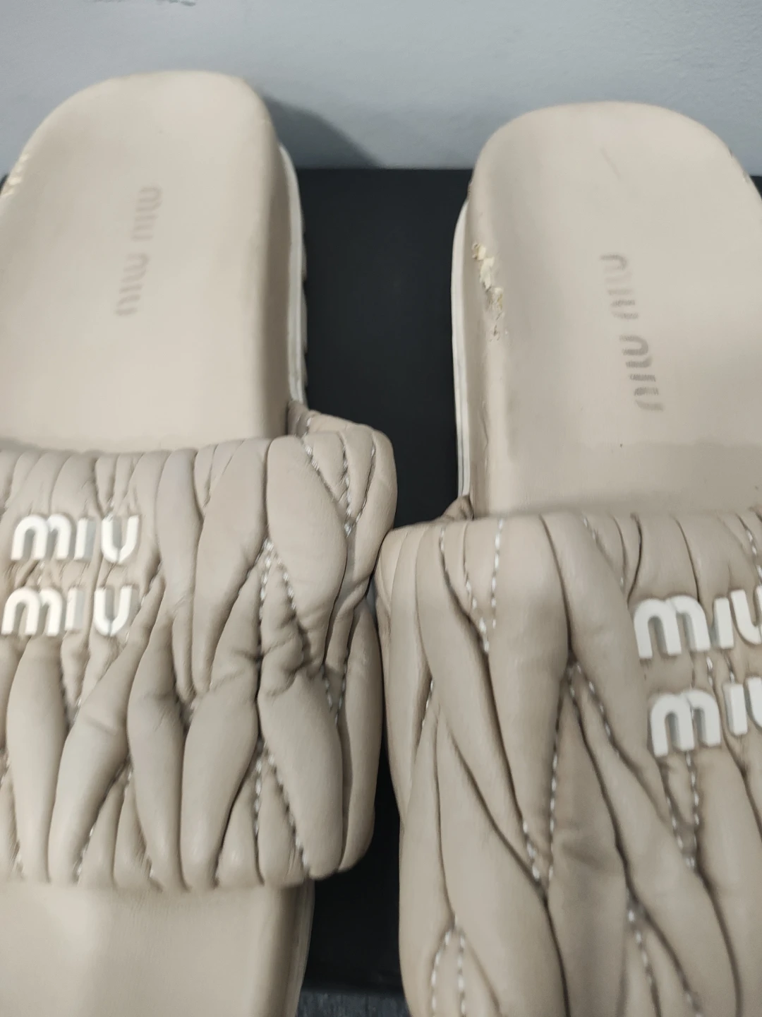 Miu Miu Women's Slides Beige - photo 2