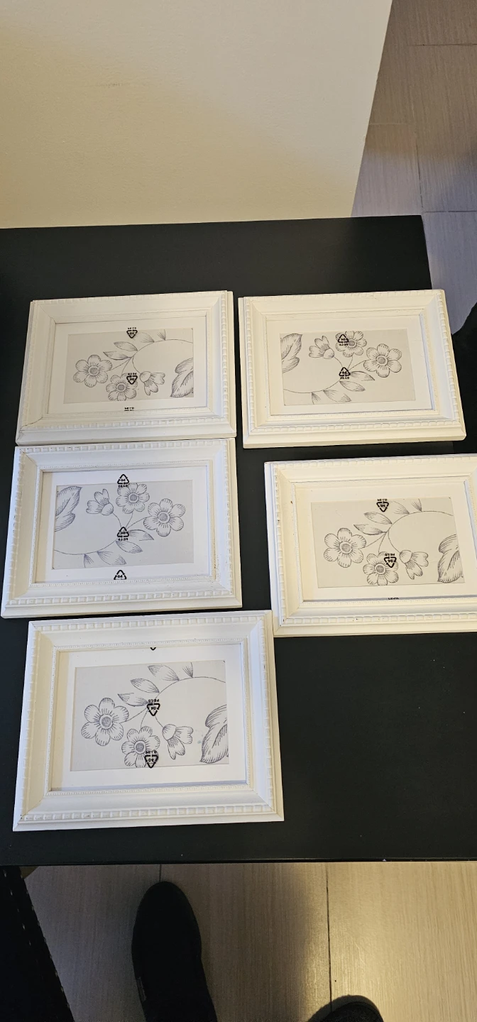 White Decorative Photo Frames (Set of 5) - photo 2