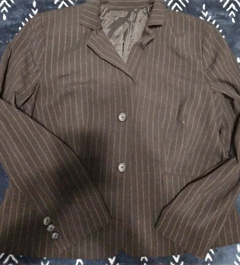 Brown pinstripe blazer