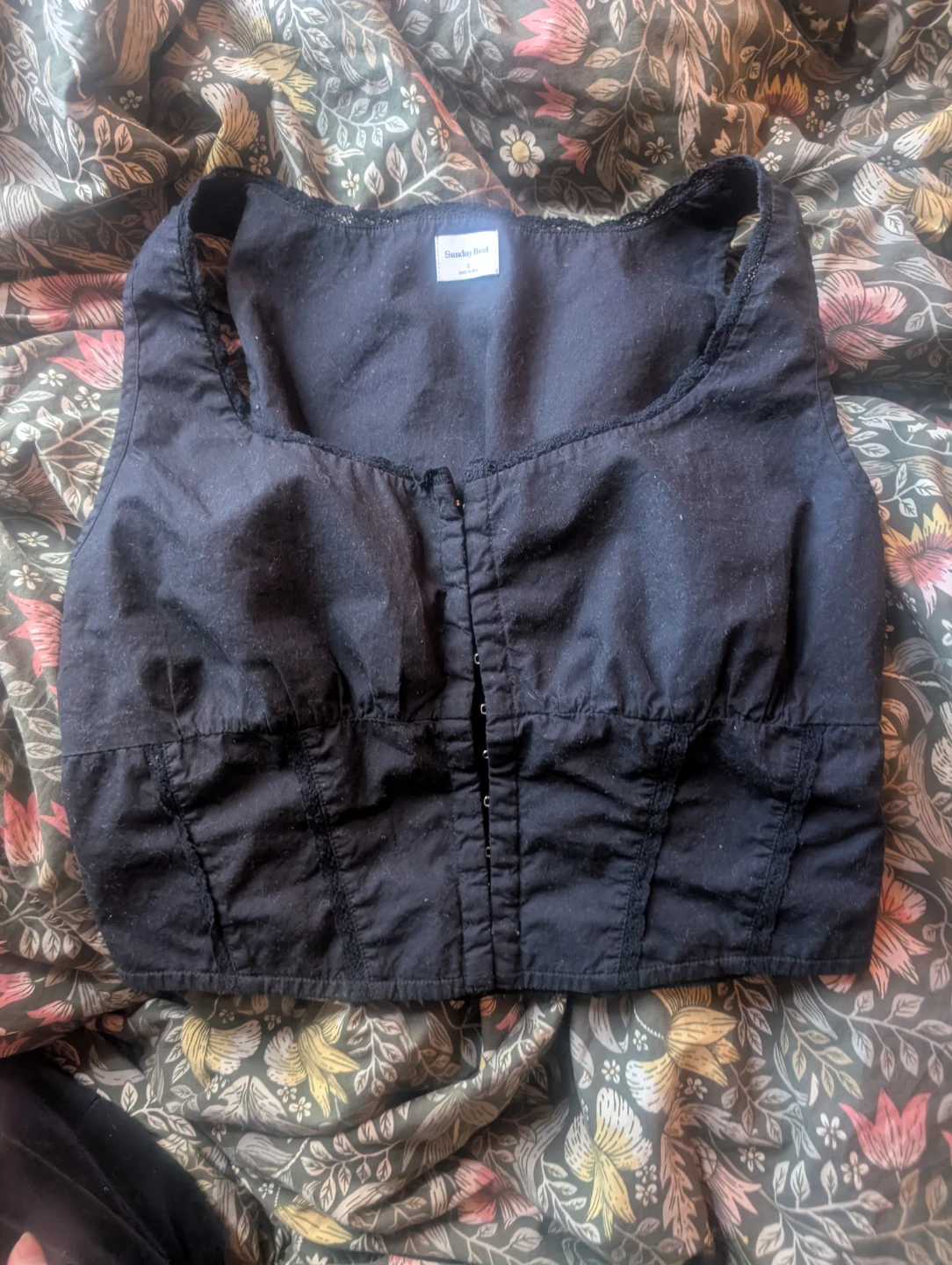 Aritzia Sunday Best Lustre Bustier Top - Black - Size S