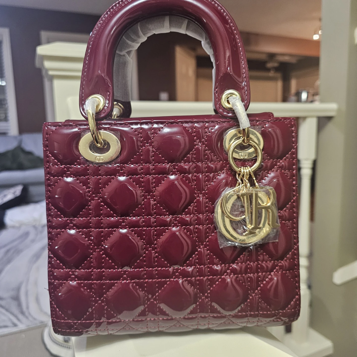 Dior Lady Dior Patent Handbag - photo 2