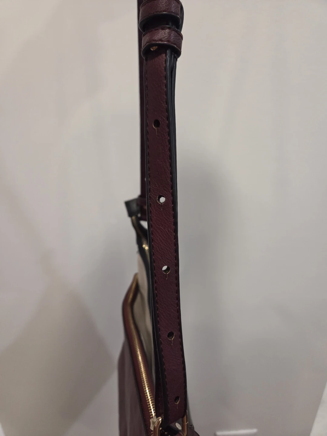 Crossbody Purse - Black and Burgundy - photo 4