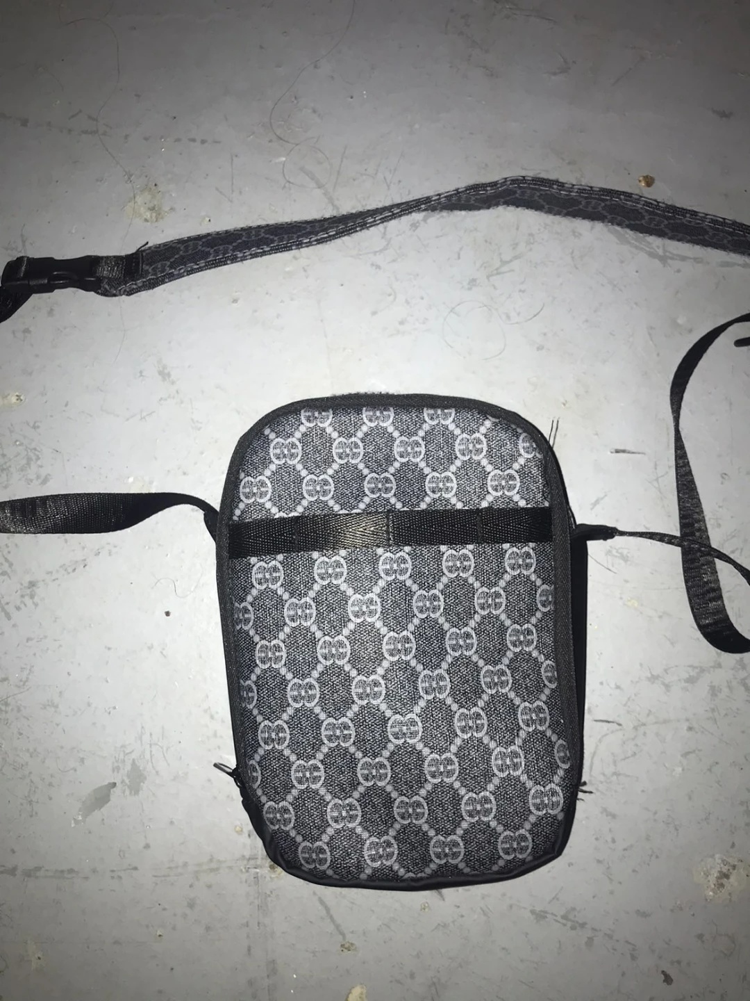 Black and Grey Monogram Crossbody Bag - photo 3