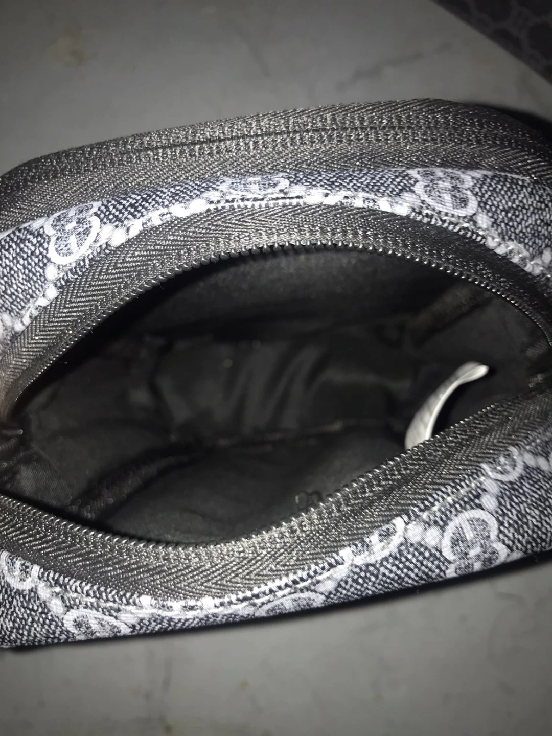 Black and Grey Monogram Crossbody Bag - photo 4