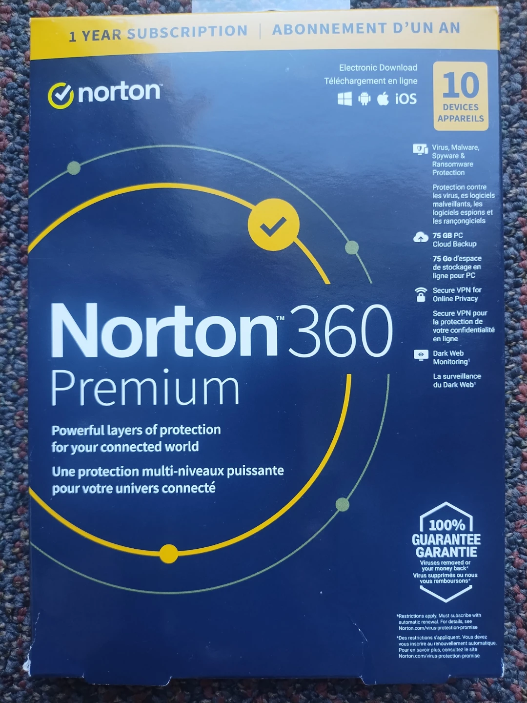 Norton 360 Premium 1 Year Subscription