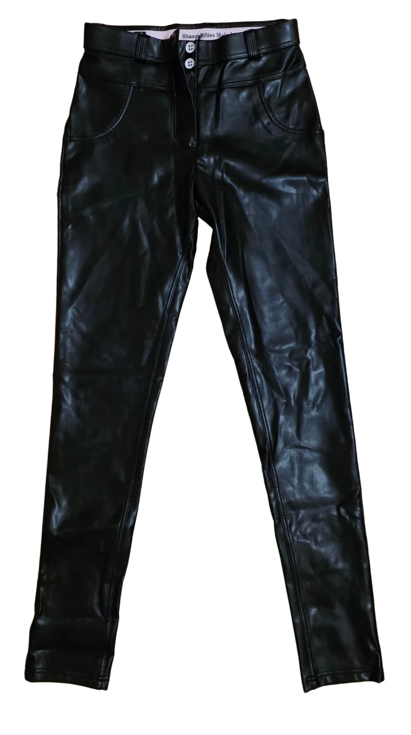 Black Faux Leather Pants