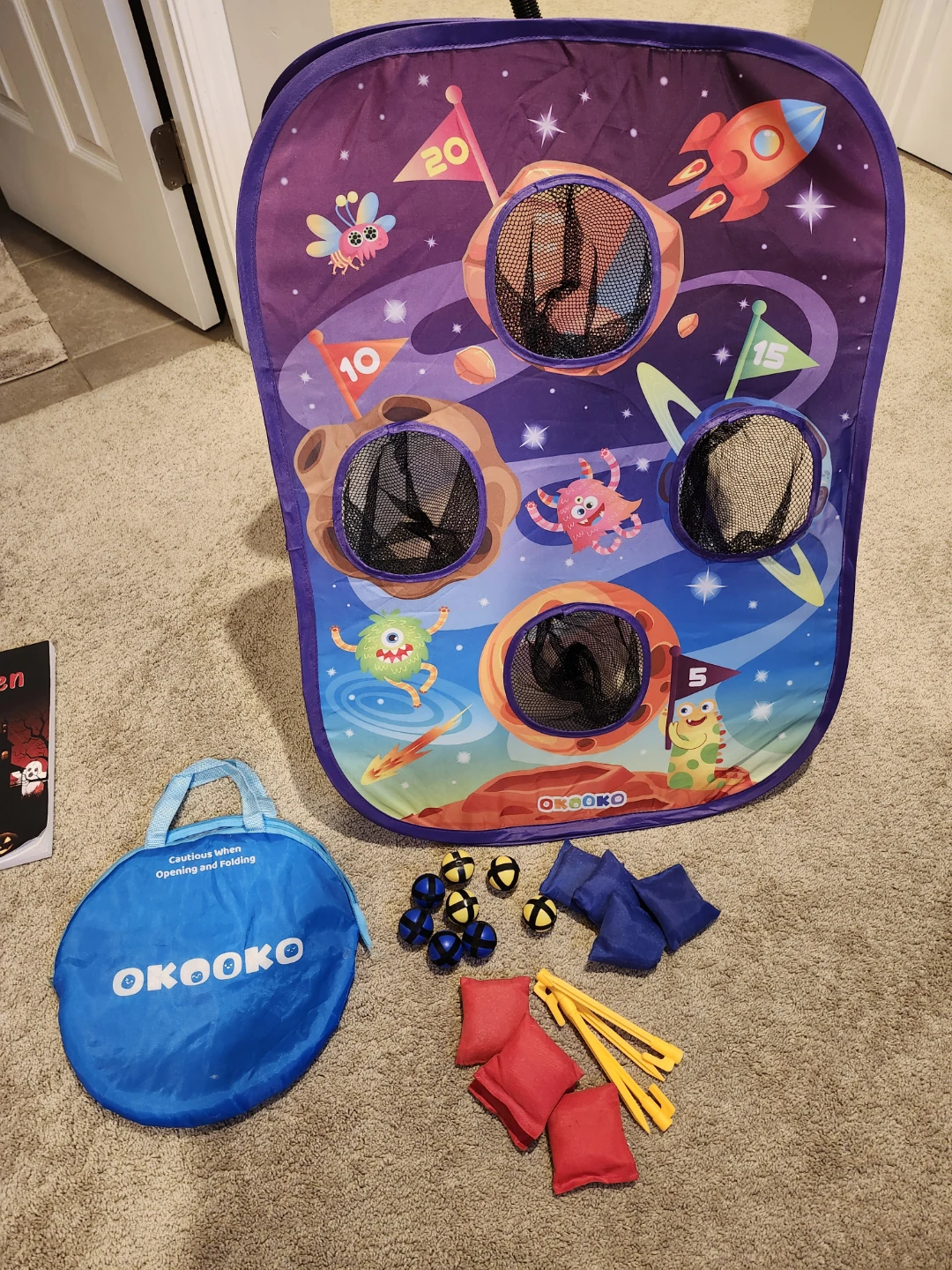 OKOOKO Space Themed Pop-Up Toss Game with Beans Bags