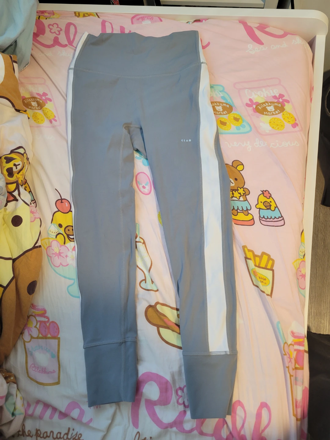 Grey and White Yoga Pants