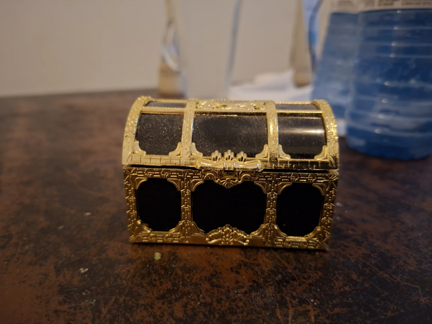 Decorative Treasure Chest with Scroll and Coin - photo 5