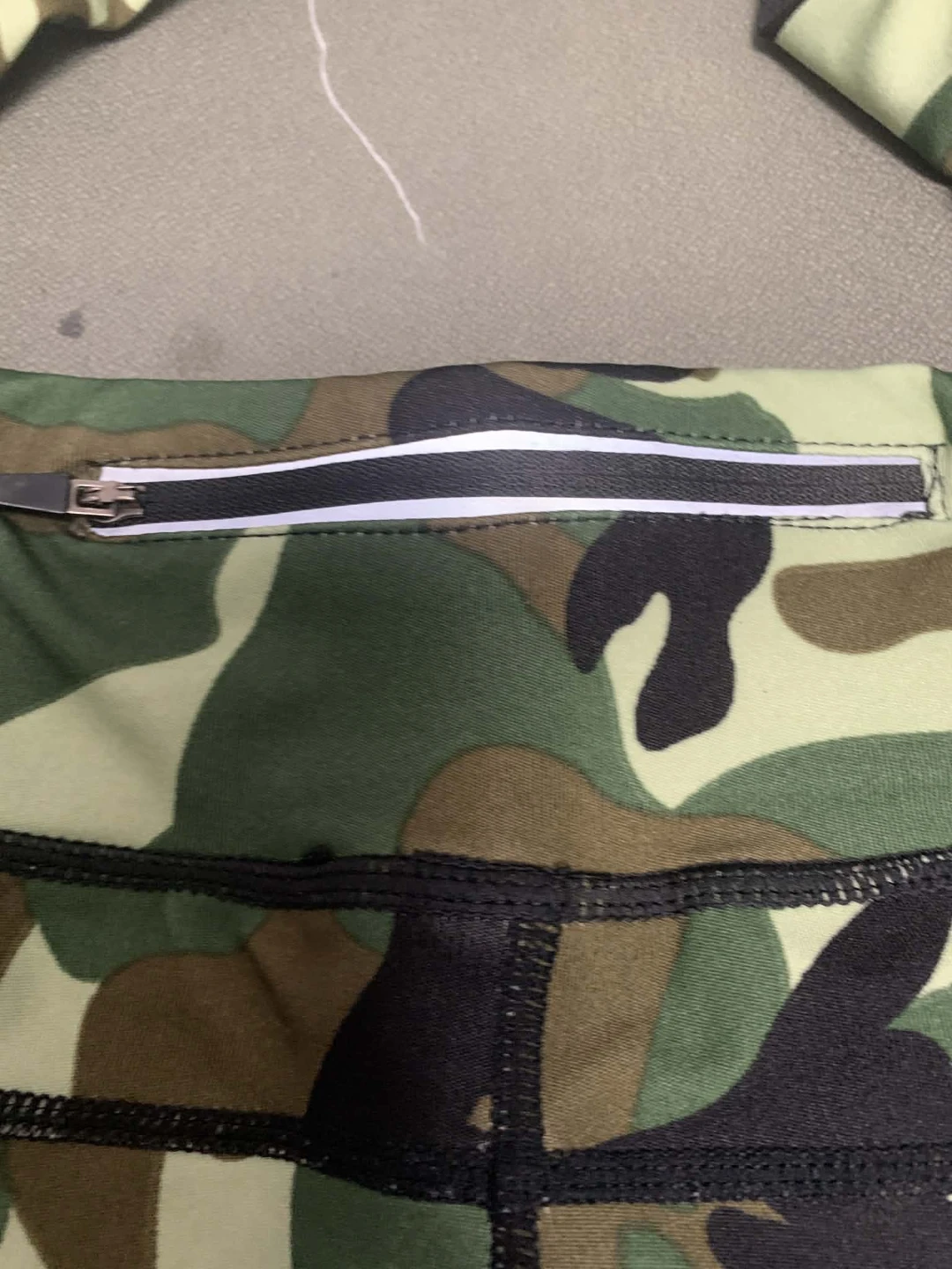 Camo Athletic Leggings with Mesh Insets - photo 2