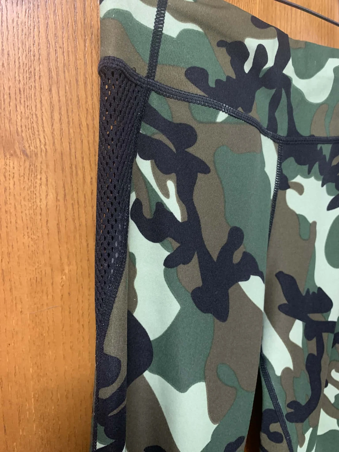 Camo Athletic Leggings with Mesh Insets - photo 3
