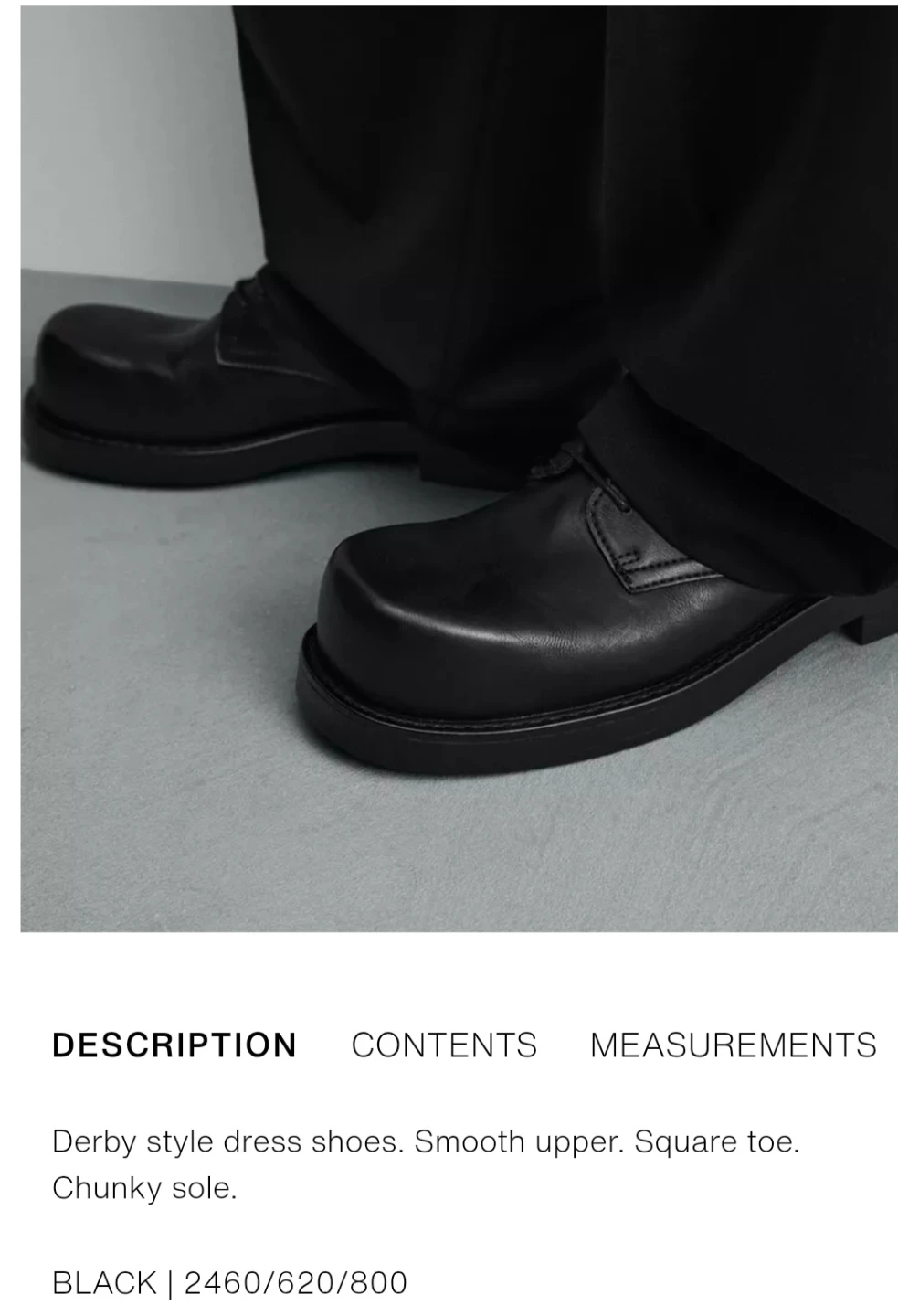 Zara Man Black Derby Dress Shoes - Square Toe Chunky Sole - photo 4