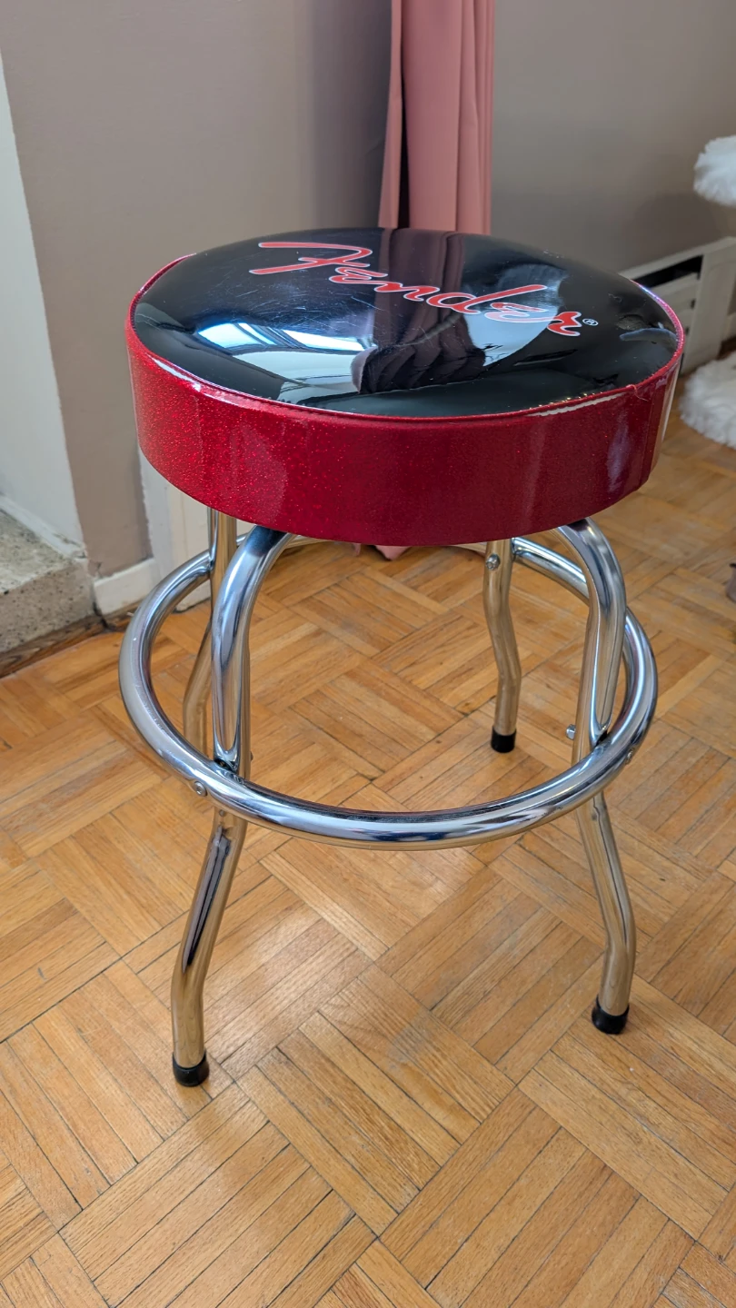 Fender Bar Stool Red Glitter