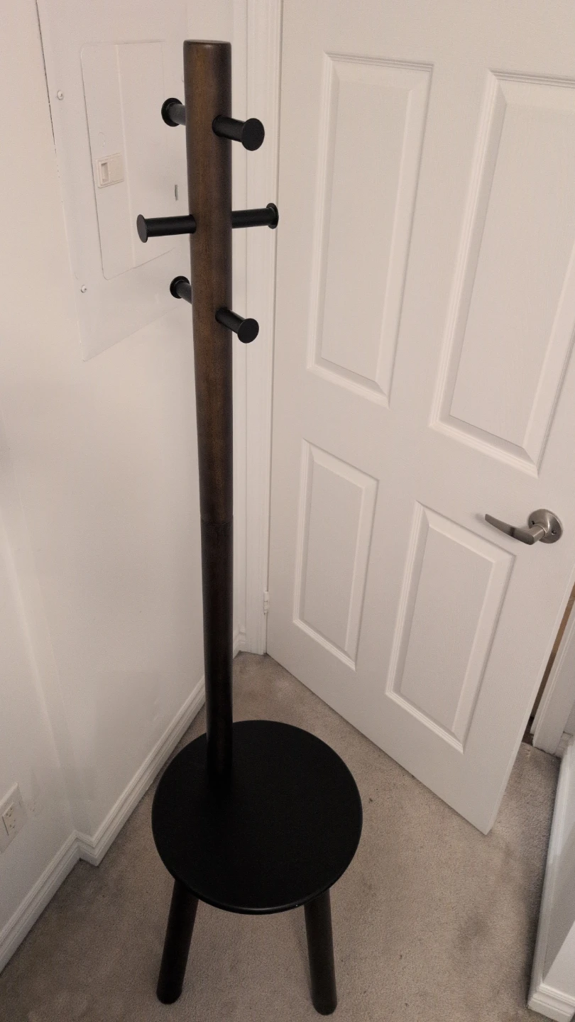 Umbra Wooden Coat Rack with Round Stool Base