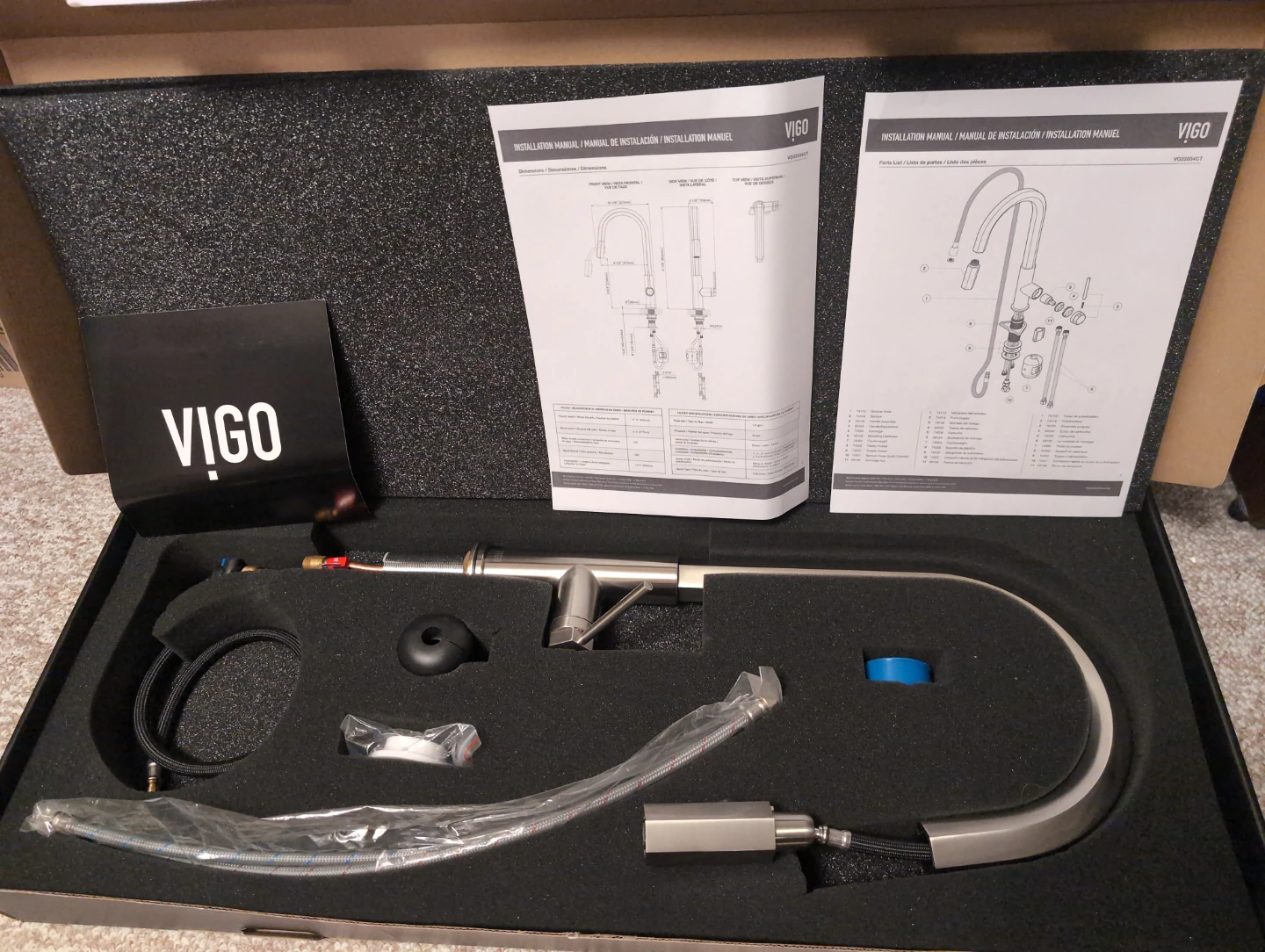 VIGO Stainless Steel Kitchen Faucet