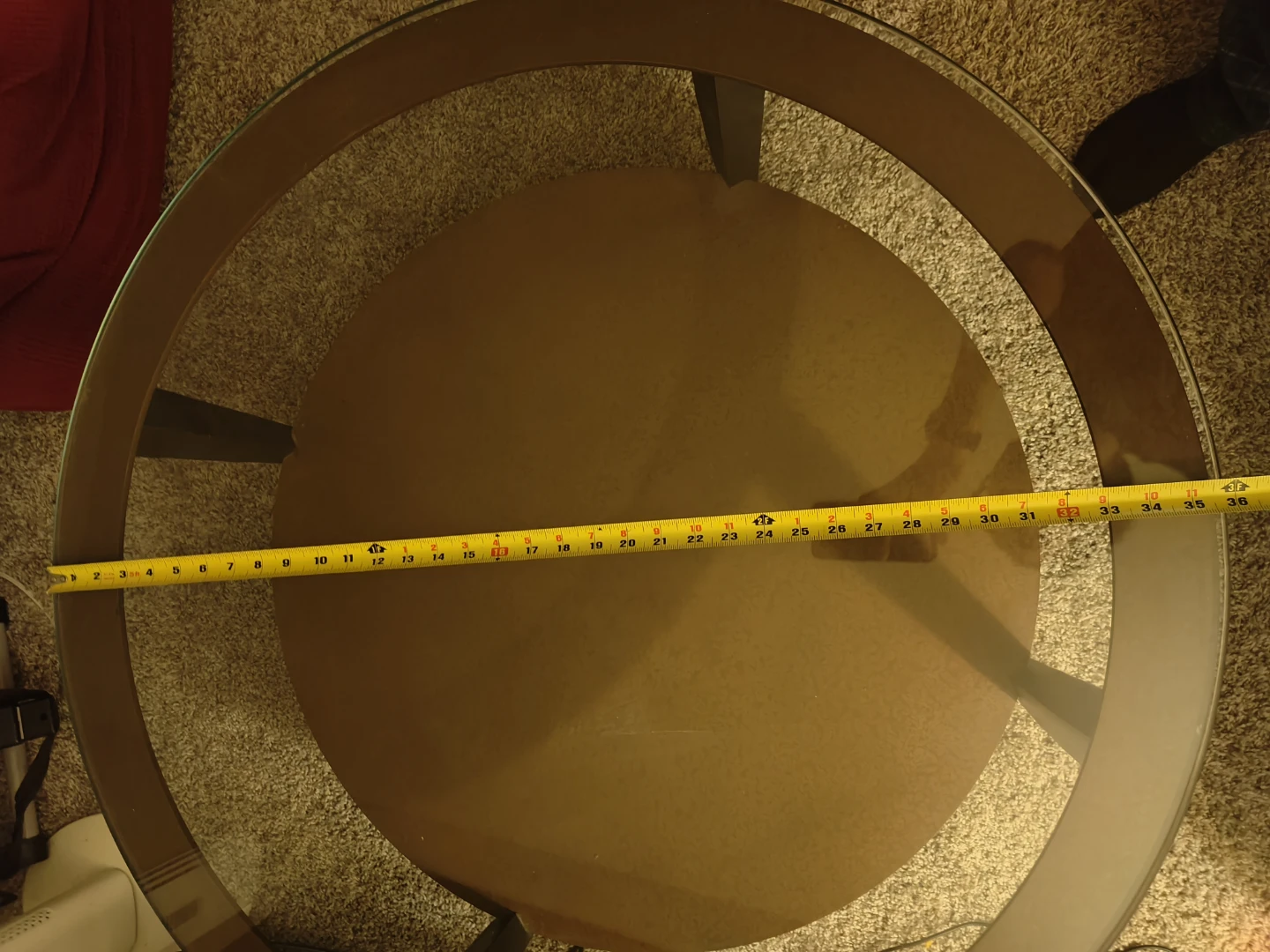 Custom 36" Round Coffee Table - 1/4" Solid Steel Plate & Glass - photo 5