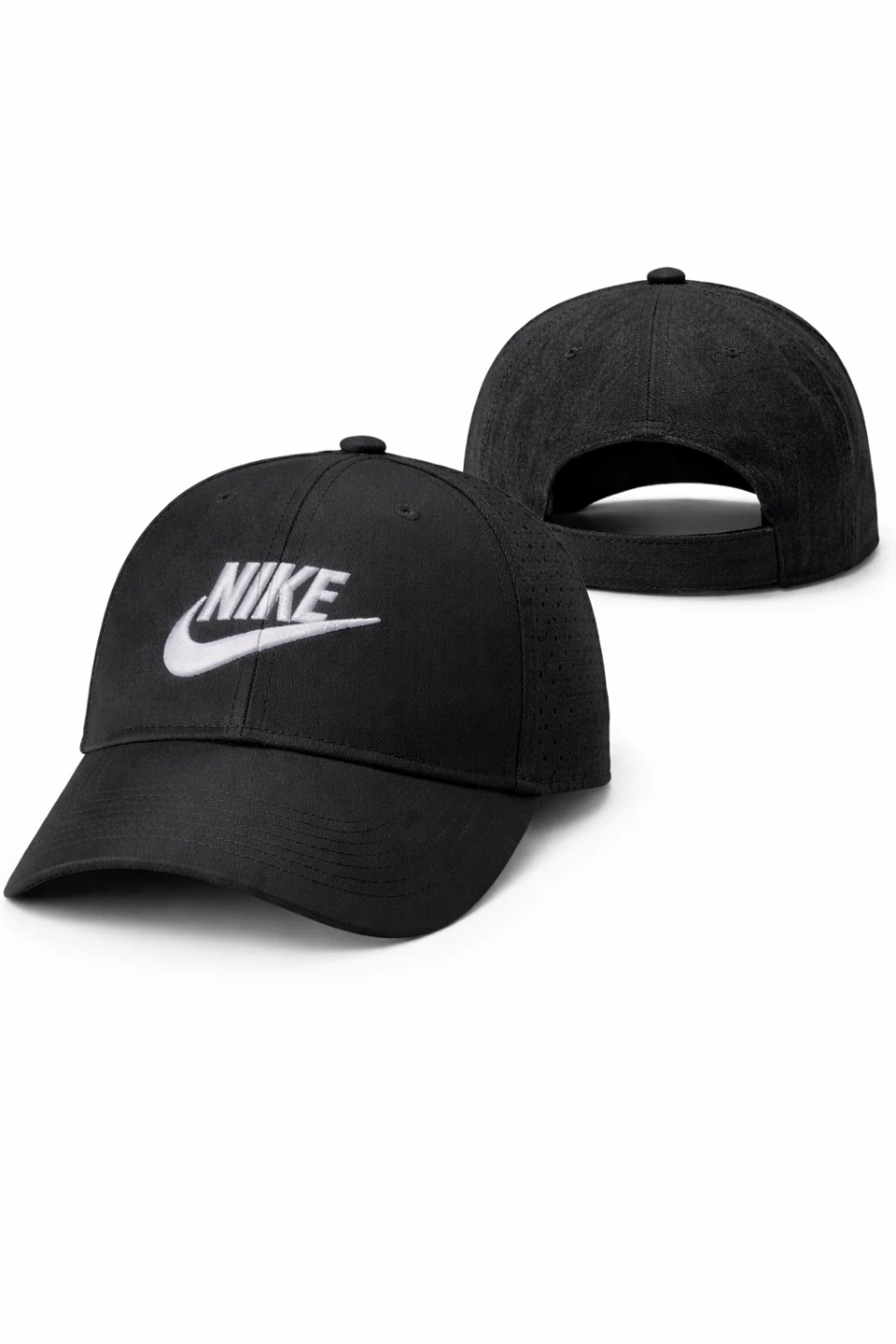 Black Nike-Style Strapback Cap